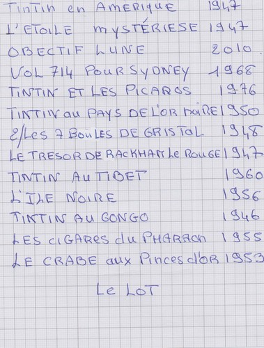 Lot bande dessine tintin - de,