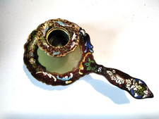 Ancien porte bougie à main en