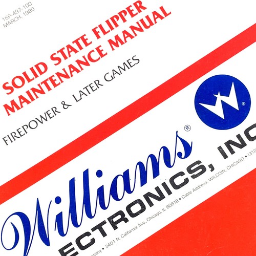 Williams pinball solid state - pinball,