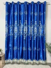Rideaux satin brodé - rideaux,
