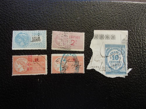 France timbres fiscaux obl - 5,