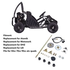 Kit Essieu Arrière 29in Go Kart Pignon Chaîne Frein Disque étrier Moyeu De Roue