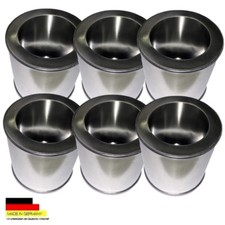 6 boîtes en fer blanc