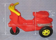 DVBOU FALK PLASTIQUE TRES RARE VESPA SCOOTER Année 60 H:42cm A RESTAURER