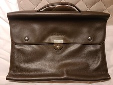 Longchamp Le Foulonné brown leather bag - Porte Documents - Marron Hommes Femmes