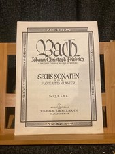 Johann Christoph Friedrich Bach Sonate flûte et piano n°2 partition Zimmermann
