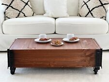 Couchtisch Table de Salon Basse Bois Massif Vintage Shabby Loft Rétro Braun