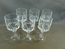 Lot de 6 anciens verres à eau