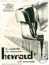Publicité ancienne chaussures Heyraud 1928 issue de  magazine Laplace