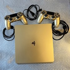 Console PS4 Slim Edition Gold PAL + 2 manettes Complete FONCTIONNE PARFAITEMENT 