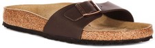 Birkenstock Madrid Lanière Simple Birko Flor Hommes Sandale Marron Foncé UK 4 -