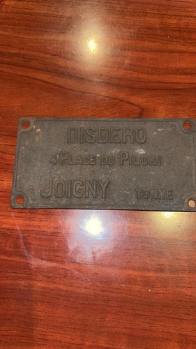 Ancienne plaque fonte de - ancienne,