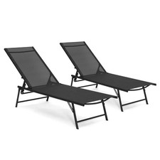 Lot de 2 transats de jardin