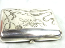 ETUI CIGARETTE PORTE MONNAIE BOITE ARGENT RUSSE POINÇON 84 SILVER BOX PURSE