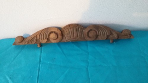 Fronton bois sculptes coquille - fronton,