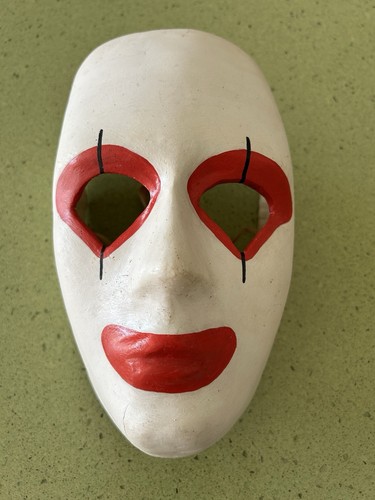 Masque vénitien pierrot blanc - masque,