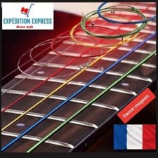  Set jeu de 6 cordes guitares acoustiques COULEURS 