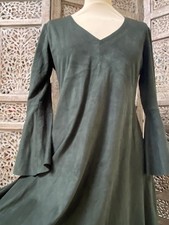 Robe stretch S suédine vert