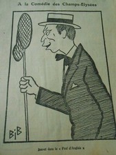 1930 Original Print Humour Théatre Jouvet dans le Prof d'Anglais