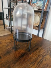 Cloche verre pied métal - pied,