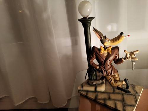 Lampe figurine loup tex - lampe, de