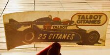autocollant ancien JABOUILLE TALBOT GITANES F1 GP Dessin MICHEL RAIMON 1981
