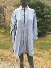 Ancienne chemise bleu pâle paysan travail biaude
