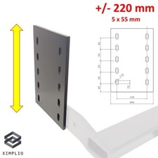 Plaques latérales 5 paires de trous 5x55 pour attelage réglable - camping-car