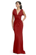 NEW VERA WANG Red Ruched