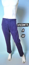 Vicomte A Taille 48  Superbe pantalon violet homme chino coton