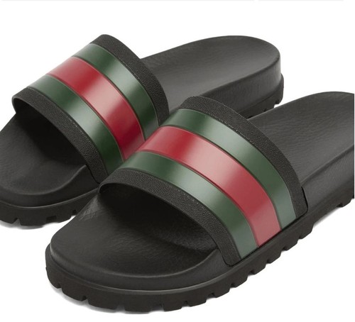 Claquettes gucci noires web - gucci,