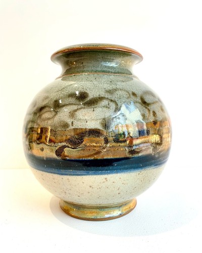Vase boule grès émaillé - grès,