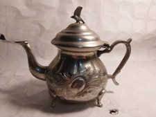 théière marocaine plaqué argent vintage "Bennani Frères"