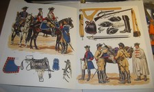 ROUSSELOT LELIEPVRE Planche ANCIEN REGIME N° 6 CAVALERIE ORDONNANCE DE 1750 ee