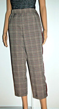 Pantalon 7/8ème imprimé carreaux tartan taille semi-élastique Pull&Bear L /40