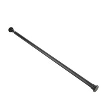 Black Tension Curtain Rod Stainless Steel Adjustable Telescopic Closet Rod For