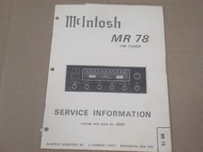 Mcintosh MR78 tuner  Vintage
