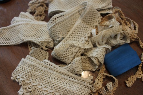 Ancienne dentelle lot - ancienne, de
