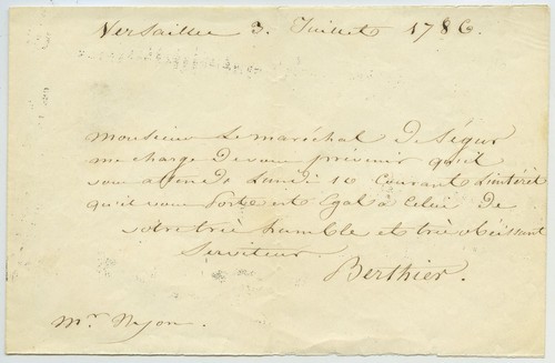 Billet signé berthier - billet,