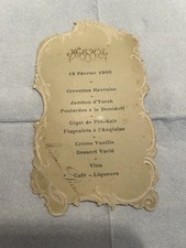 Menu Ancien 1906