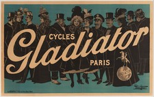 Original Vintage Poster - Paolo - Gladiator Bicycle - Bike - Horse - Polo - 1900