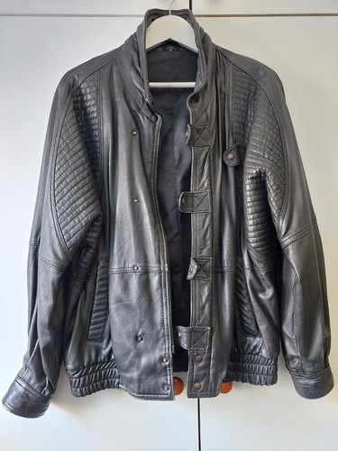 Blouson cuir noir taille - cuir,
