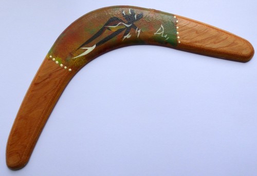 Boomerang australien peint - boomerang, à
