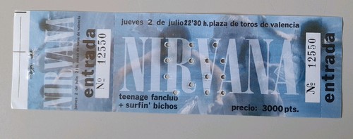 Nirvana ticket concert - nirvana,
