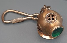 Porte clé Casque Scaphandrier Scaph 3D Vintage Laiton massif marine ORIGINAL