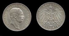 ALLEMAGNE . SAXE. FREDERIC AUGUST III. (1904 . 1918 ) . 3 MARK . 1911 E .