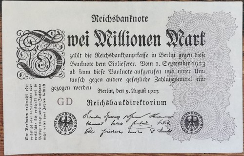 Billet allemagne millions - allemagne, 2