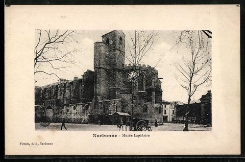 Cpa narbonne musée lapidaire - musée,