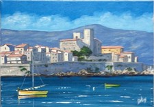 Vue antibes côte d - d'antibes, d'azur