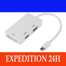 Adaptateur Mini Display Port Thunderbolt vers DVI VGA HDMI pour MacBook Pro Mac